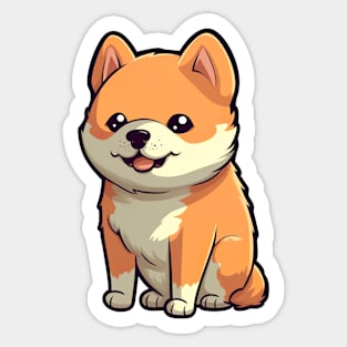 Cute Shiba Inu Dog - Anime Shirt Sticker